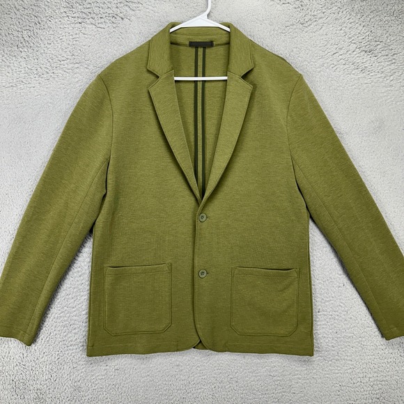 Vineyard Vines On The Go Knit Blazer Jacket Men Medium Green 2 Button Pocket NEW